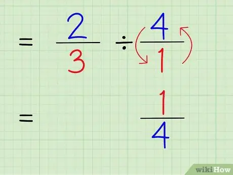 Dividere le frazioni per un numero intero Passaggio 4