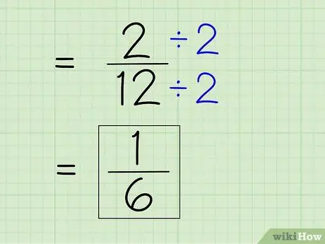 Diviser des fractions par un nombre entier Étape 7