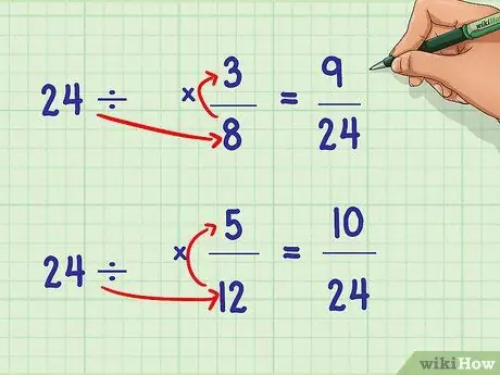 أوجد المقام المشترك الأصغر الخطوة 9