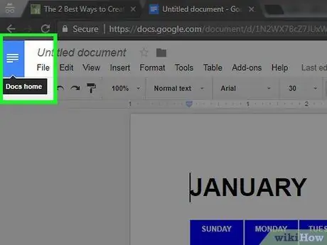 Crear un calendario en Google Docs Paso 12