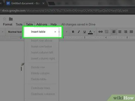 Crear un calendario en Google Docs Paso 5