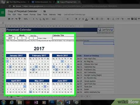 Create a Calendar in Google Docs Step 28