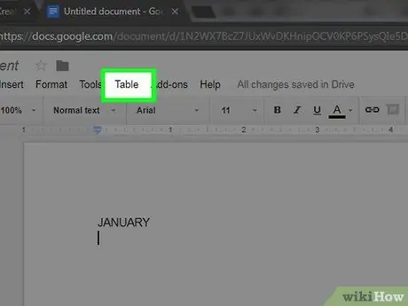 Skep 'n kalender in Google Docs Stap 4