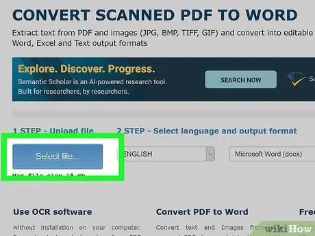 Converti un'immagine JPEG in un documento Word modificabile Passaggio 2