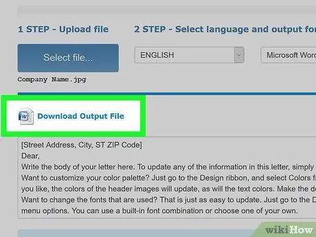 I-convert ang isang Larawan ng JPEG Sa isang Na-e-edit na Dokumento ng Word Hakbang 8