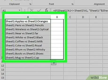 Compare os dados no Excel Etapa 18