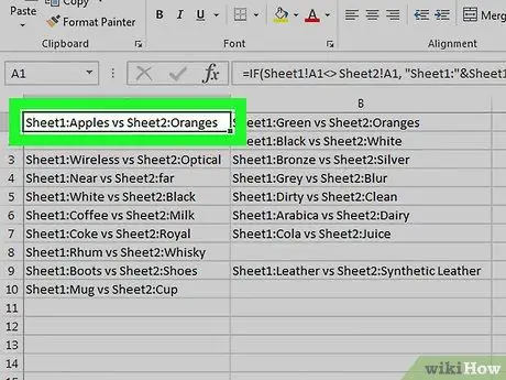 Comparați datele în Excel Pasul 19