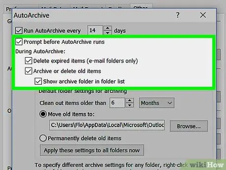 Archiver dans Outlook 2007 Étape 9