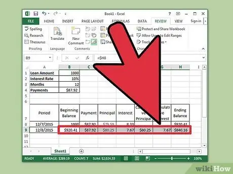 Npaj Amortization Teem Sijhawm hauv Excel Kauj Ruam 10