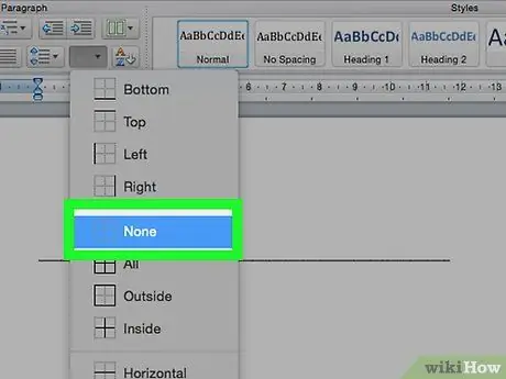 Get Rid of a Horizontal Line in Microsoft Word Step 8