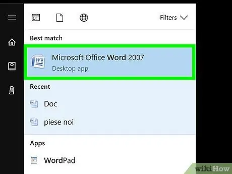 Dodajte grafikon v Microsoft Word 1. korak