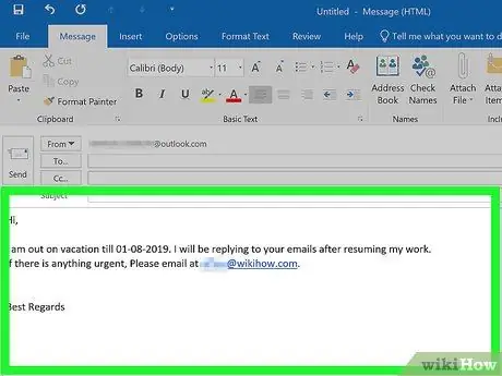 Set Up Out of Office in Outlook Step 20