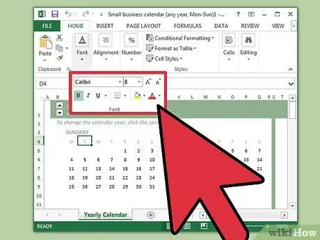 Microsoft Excel -де күнтізбе жасау 5 -қадам