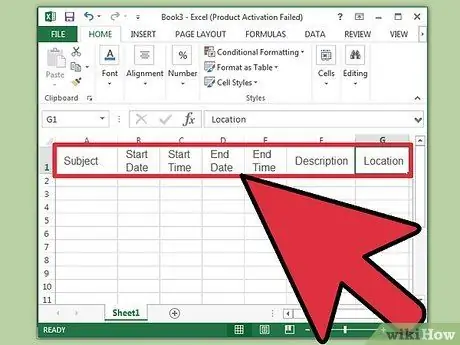 Създайте календар в Microsoft Excel Стъпка 8