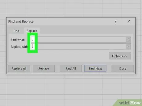 Excel Adım 4'te Virgülü Nokta Olarak Değiştirin