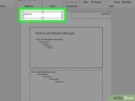 Ntxiv Header hauv Powerpoint Kauj Ruam 12