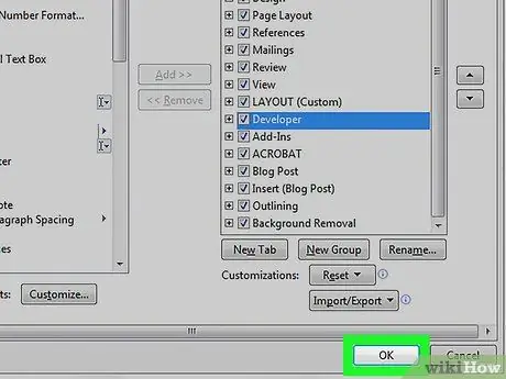 Inserisci una casella di controllo in Word Passaggio 5