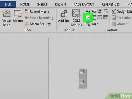 Futni një kuti kontrolli në Word Hapi 9