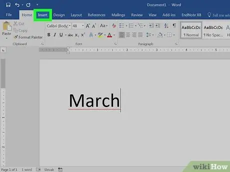 Make a Calendar in Word Step 10