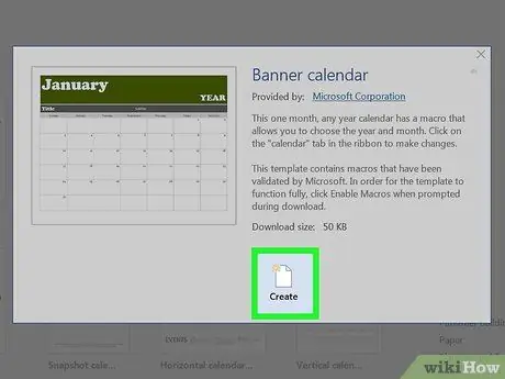 Crea un calendario in Word Passaggio 4