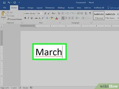 Make a Calendar in Word Step 8