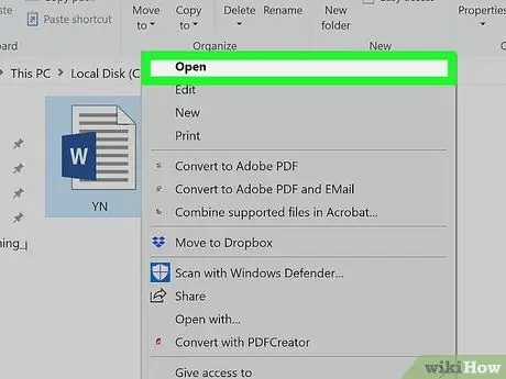 Verwyder die 'Alleen -lees' -status op MS Word -dokumente Stap 2