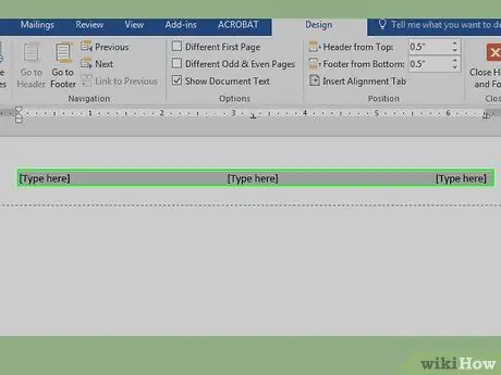 Fügen Sie eine Kopfzeile in Microsoft Word hinzu Schritt 10