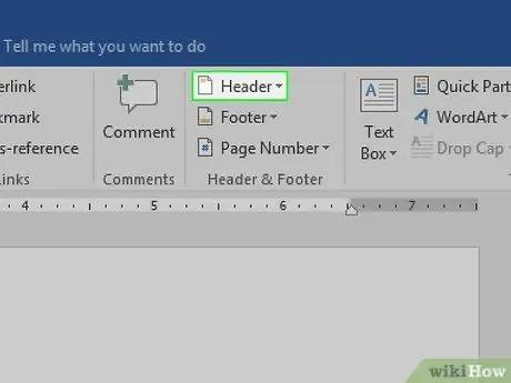 Προσθέστε μια κεφαλίδα στο Microsoft Word Βήμα 4