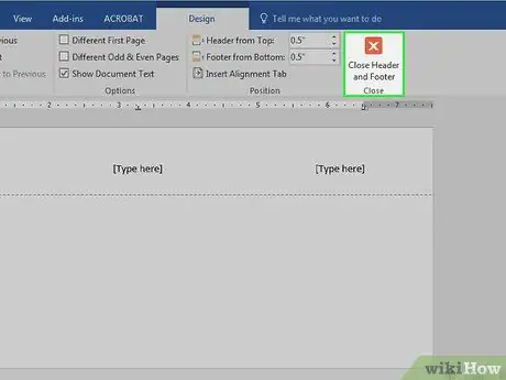 Adicionar um cabeçalho no Microsoft Word Etapa 7