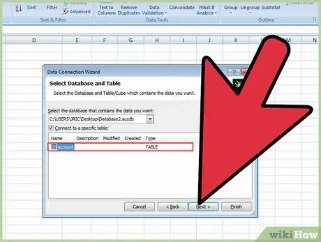 Вграждане на SQL заявка в Microsoft Excel Стъпка 6