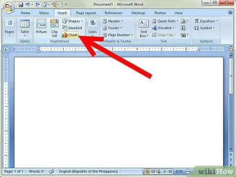 สร้างกราฟใน Microsoft Word ขั้นตอนที่ 2