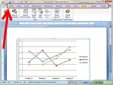 Konstruer en graf på Microsoft Word Trinn 6