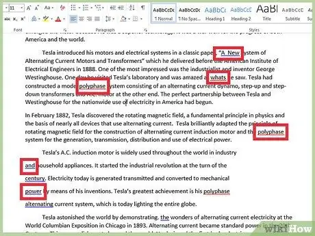 Microsoft Word चरण 1 में विराम चिह्न जांचें