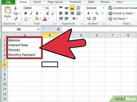 Tính khoản thanh toán hàng tháng trong Excel Bước 3