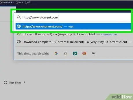 قم بتنزيل الأفلام باستخدام uTorrent الخطوة 2