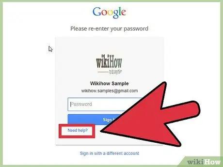 Reset a Password Step 2