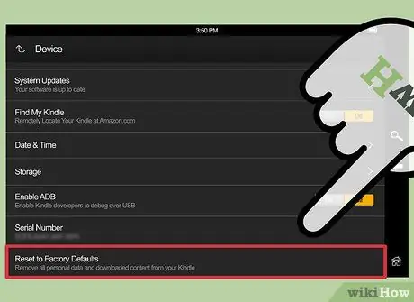 Resetujte Kindle Fire Krok 6