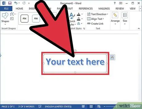 Огънете думите в MS Word Стъпка 5