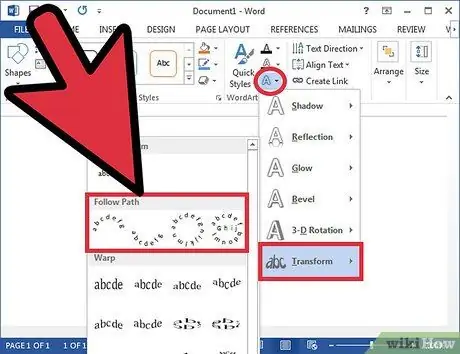 Λυγίστε λέξεις στο MS Word Βήμα 6