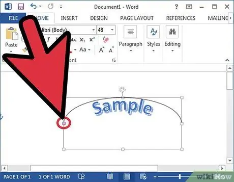 Bend Words dalam MS Word Langkah 7