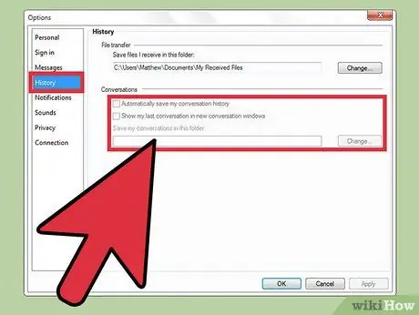 იპოვეთ თქვენი მყისიერი შეტყობინებების ისტორია MSN Messenger– ში ნაბიჯი 4