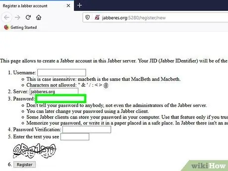 შექმენით Jabber ანგარიში ნაბიჯი 4