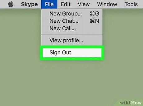 ออกจากระบบ Skype ขั้นตอนที่ 14