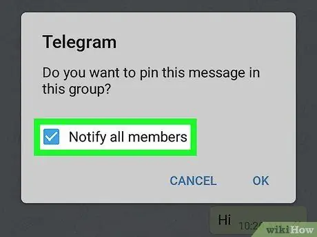 Pinează mesajele Telegram pe Android Pasul 5