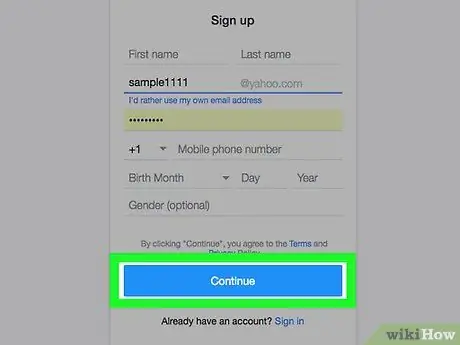 Krijoni një Yahoo! Llogaria e postës Hapi 5