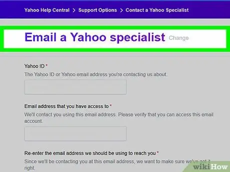 Contacter Yahoo Étape 1