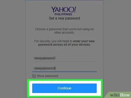 Измените свой пароль в Yahoo. Шаг 8