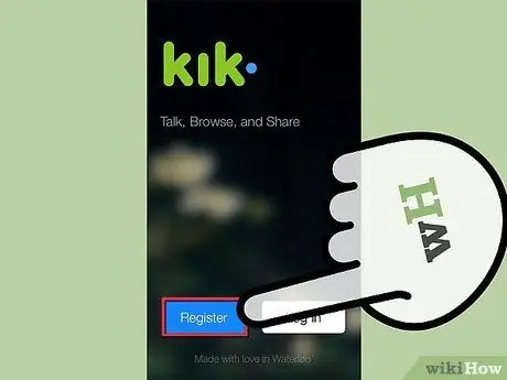 Utilitzeu el pas 1 de Kik