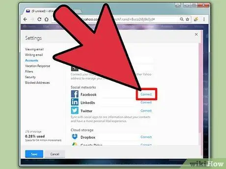 Připojte Yahoo Mail k Facebooku Krok 6