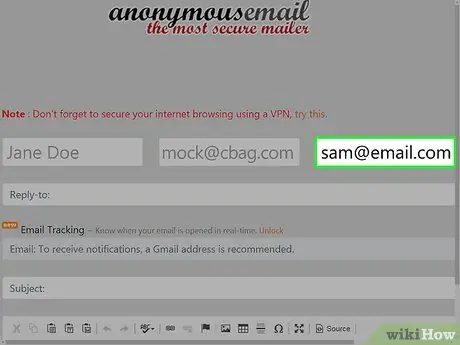 Odeslat anonymní e -mail Krok 11